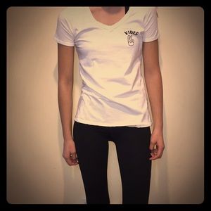 White “vibes” t-shirt